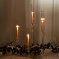 thumbnail image 2 of Efavormart Set of 4 Clear Acrylic Taper Candlestick Holders, Hurricane Candle Stands With Tall Chimney Tube Candle Shades - 14",18",22",26", 2 of 10