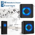 thumbnail image 3 of Bitiwend Electric Wireless Doorbell Kit 3 Receivers, 2 Push Buttons, 58 Melodies, Black, 3 of 7
