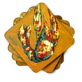 thumbnail image 2 of Carolines Treasures MW1018FC Crawfish Crawfish and Hot Foam Coaster Set of 4 3 1/2 x 3 1/2 multicolor, 2 of 3