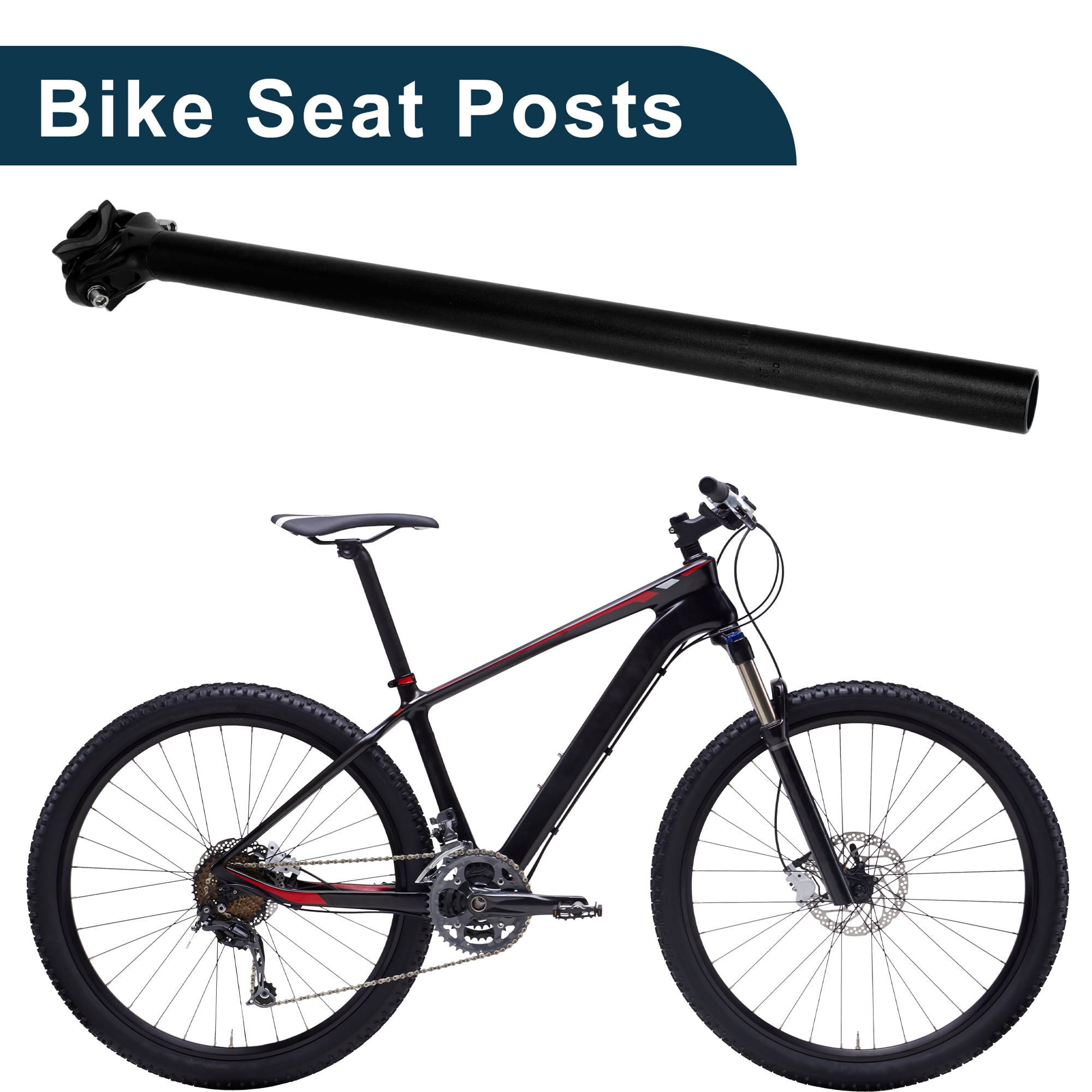 Unique Bargains Bike Seat Posts Adjustable Angle Aluminum Alloy Saddle Post 27.2x500mm