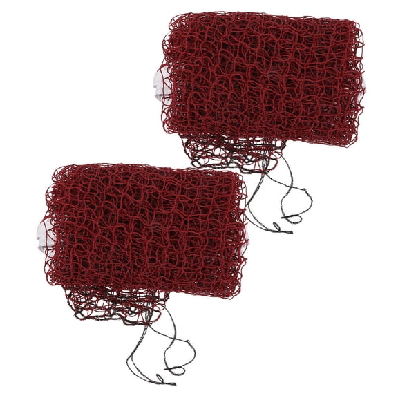 SOPOTUTU Red Folding Badminton Net Lightweight and Versatile for Daily Use 2Pcs