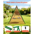 thumbnail image 3 of KFFKFF Swing Set for Backyard, 40-inch Saucer Swing Seat with Durable Metal A-Frame Stand, 440 lbs Weight Capacity, Enhanced with Spiral Ground Anchors, Swingset for Children, Green and Multicolor, 3 of 9