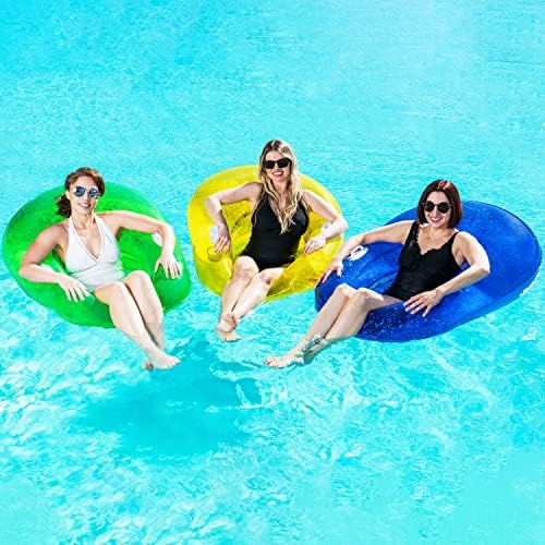 3 Packs Pool Float Chair for Adults Inflatable Pool Lounger with