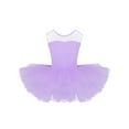 thumbnail image 4 of iEFiEL Kids Girls Sleeveless Leotard Stretch Mesh Splice Ballet Dance Gymnastics Tutu Dress, 4 of 7