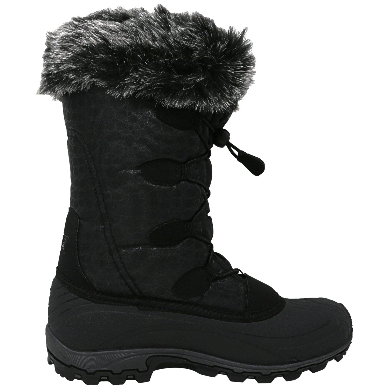 Kamik Women's Momentum Black MidCalf Fabric Snow Boot 7M Walmart