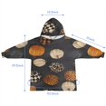 thumbnail image 7 of Patterned Pumpkins Halloween Pattern Blanket Hoodies for Kids 6-13YR Oversize Wearable Blanket Hoodies for Boys Girls Teens, 7 of 7
