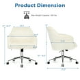 thumbnail image 2 of Costway Chaise de Bureau Pivotante en Fausse Fourrure Chaise de Tâche Réglable Chaise de Coiffeuse Duveteuse, 2 of 10