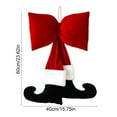 thumbnail image 3 of JeashCHAT Red Velvet Christmas Bow 23.62"x15.75 Large Velvet Christmas Bow Hanging Ornaments Christmas Decorations Indoor Outdoor Xmas Holiday Party Window Wall Front Door Decor, 3 of 6