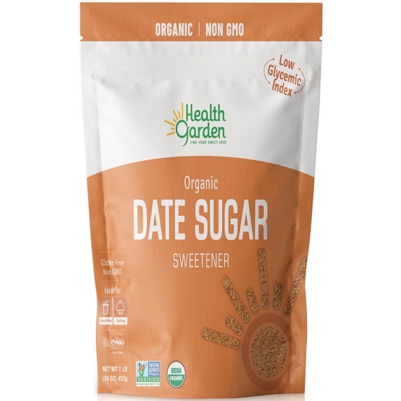 Health Garden Organic Date Sugar Natural Sweetener, 16 oz