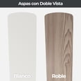 thumbnail image 4 of Ventilador de techo 52, 2 luces E27 40 W, acabado blanco, 5 aspas reversibles, 3 velocidades, 4 of 8