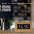 thumbnail image 4 of Relaj de automático de la página, bambú de madera tiempo ajuste de la perilla mecánica del relozj electónico del movimiento electrónico fácil de Leer para el estudio, 4 of 7