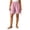 Pink, variant on Sheghy Women's Shorts 100%Cotton Women Solid Elastic Waist Casual Split Hem Shorts Black S