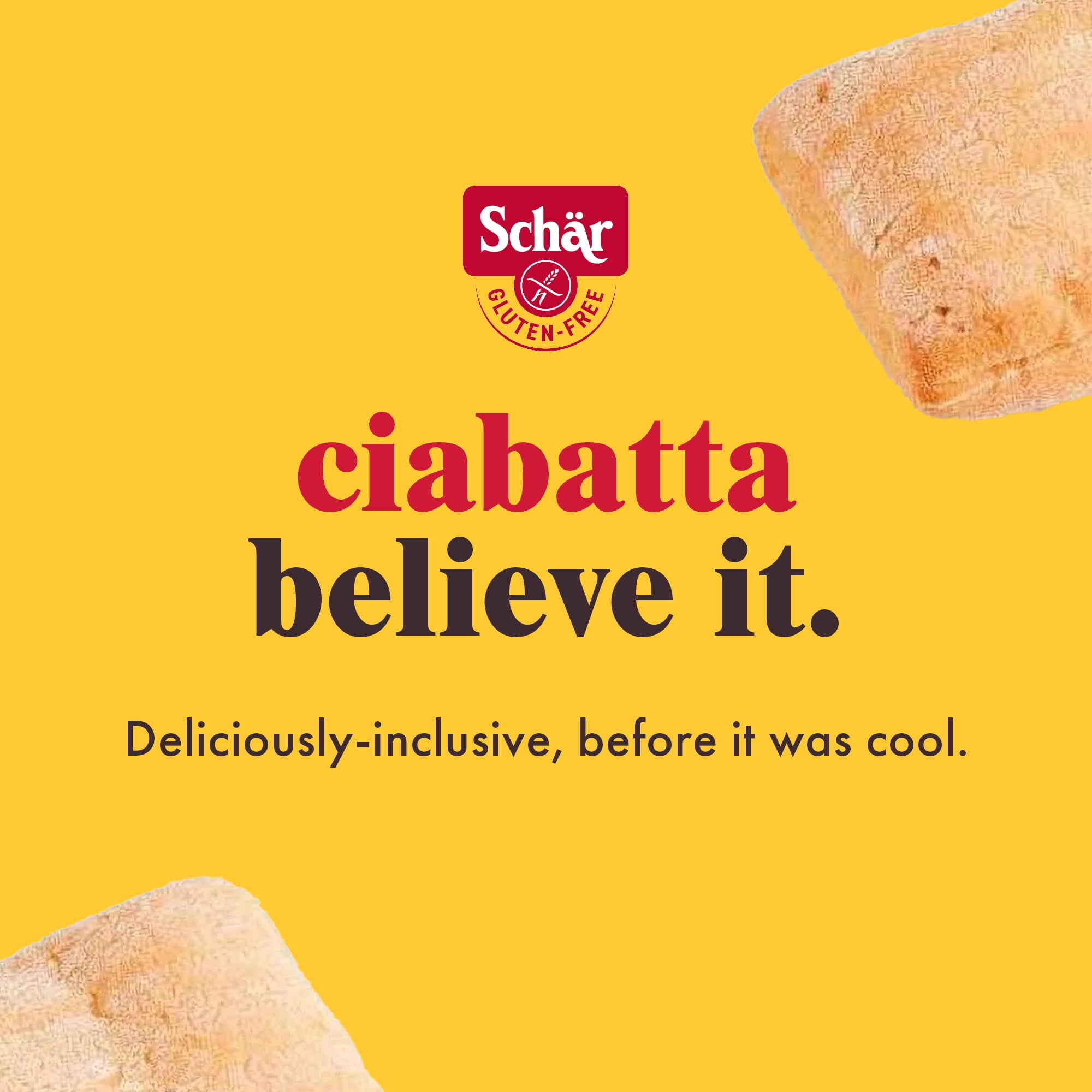 (4 pack) Schar Gluten Free Sourdough Ciabatta Rolls, Artisan Style Bread, Shelf-Stable, 4 Count, 7 oz