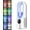 White, variant on 6-Speed Bladeless Electric Fan with Cooling & 7 Color LED Light, Portable Rechargeable Desk Fan with Quiet Strong Airflow, Personal Mini Air Conditioner Fan for Bedroom Office Travel (White)