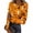 Multicolor2, variant on Womens Shirt Bright Orange Allover Halloween Top, Ribbed Knit Crewneck Tee with Ghost, Witch Hat & Candy Motif