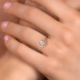 thumbnail image 4 of Gem Stone King 10K Rose Gold Round Peach Morganite and Diamond Engagement Ring for Women (0.82 Cttw, Gemstone Birthstone), 4 of 6