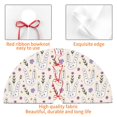 thumbnail image 4 of Yiaed Purple Flower Rabbit Print Christmas Tree Skirt , Tree SkirtsTree Mat for Christmas Winter Holiday Indoor Decorations-36", 4 of 7