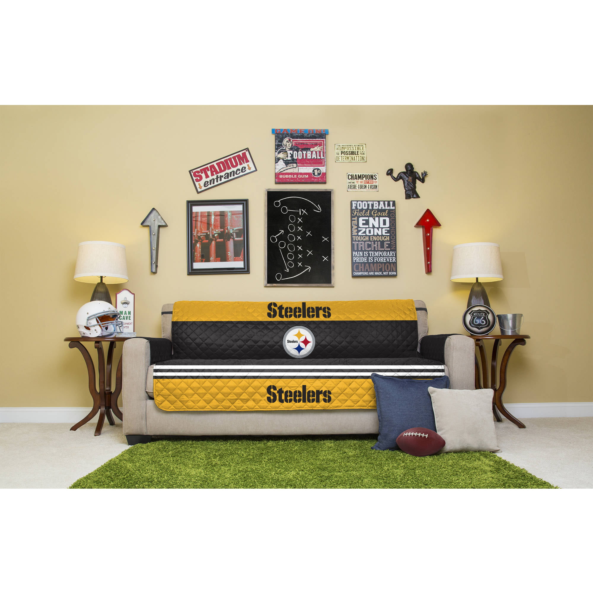 Nfl Licensed Furniture Protector Sofa Pittsburgh Steelers