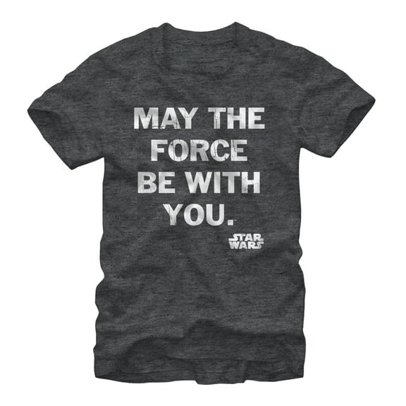 Men's Star Wars Jedi Phrase  Graphic Tee Charcoal Heather Small