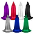 thumbnail image 2 of Xiao Hua Capa de terciopelo con capucha para adultos unisex, ideal para disfraces de Halloween, talla XL (64,96 pulgadas), color rojo, 2 of 2
