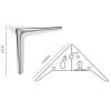 1Pcs Silver Polished Modern Cabinet Leg,4.72in/12cm Non Slip Replacement Feet for Dresser Nightstand & Indoor Home Renovation