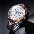 thumbnail image 4 of GUANQIN Brand Multifunction Dial Leather Strap Watch Men Sapphire Crystal Automatic Self-Winding Mechanical Wristwatch Man Waterproof Calendar Clock, 4 of 5
