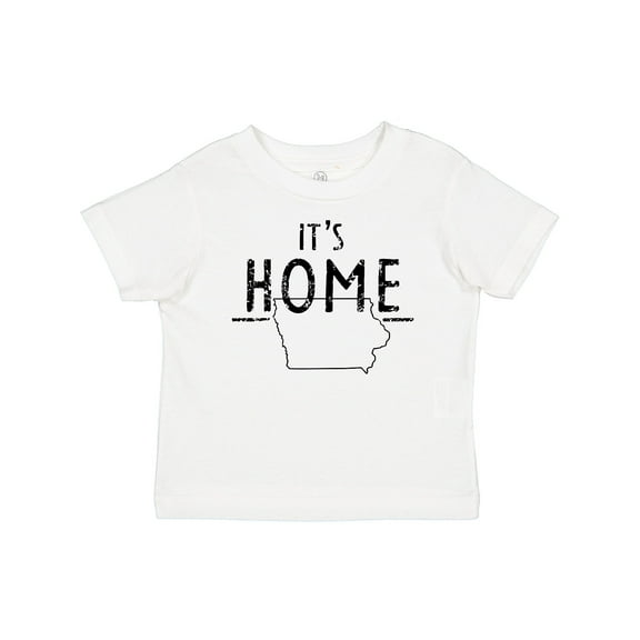 Inktastic It's Home- State of Iowa Outline Distressed Text Boys or Girls Baby T-Shirt