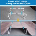thumbnail image 4 of Bed Cradle for Feet, Lightweight Relieve Pressure Aluminum Alloy Height Adjustable Heavy Duty Sheet Riser with 4pcs Clips for Surgery Recovery, 4 of 7