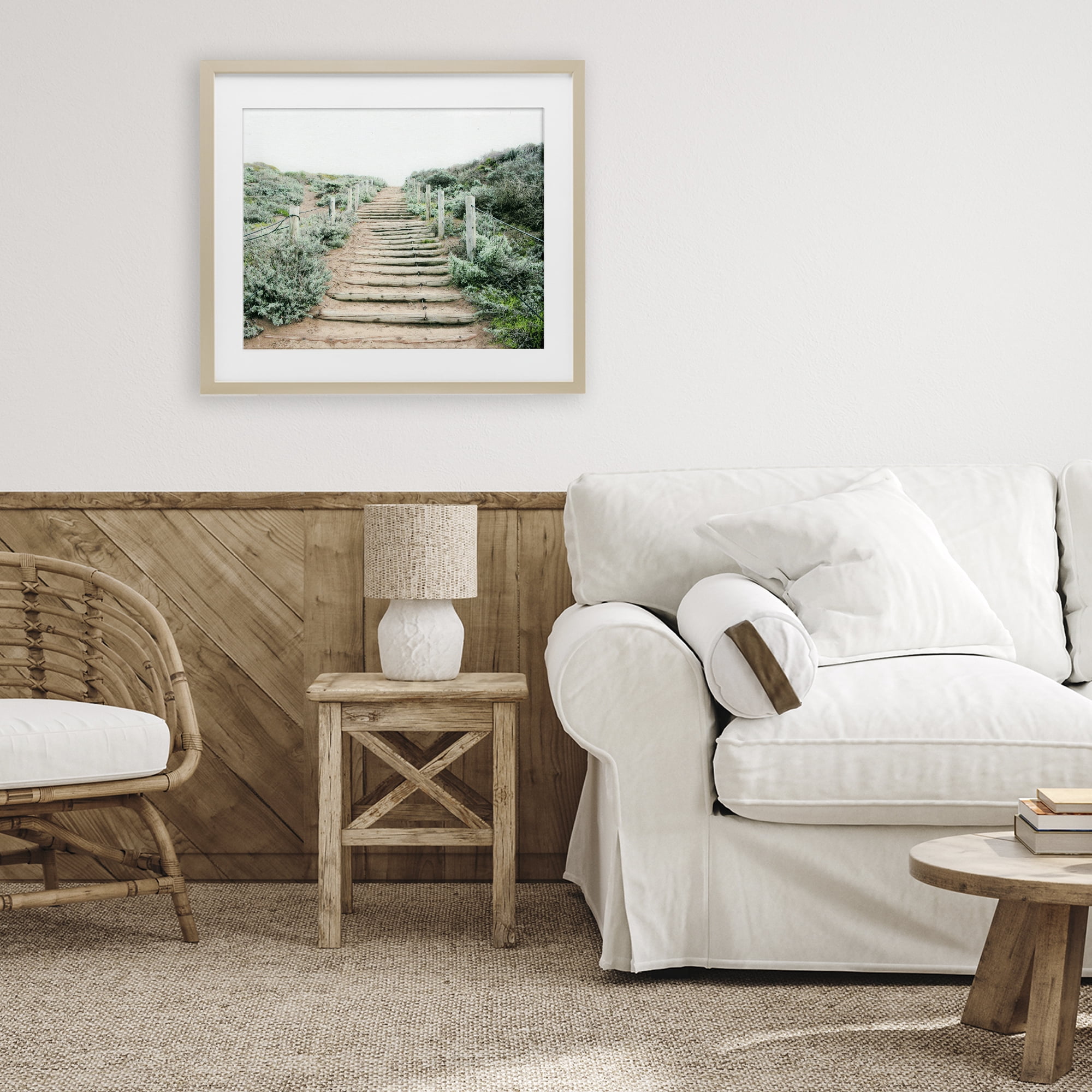 Stupell Industries Stairway To Heaven Path Birch Framed Print Under Glass, design by Leah Noel Art