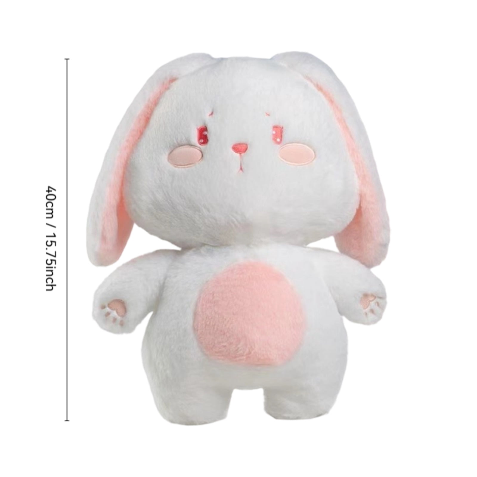 Soft White Bunny Plush Toy, Huggable Pouting Rabbit Stuffed Animal, Comforting Plushie for Relaxation, Cute Animal Doll, Gift for Special Occasions, Fun
