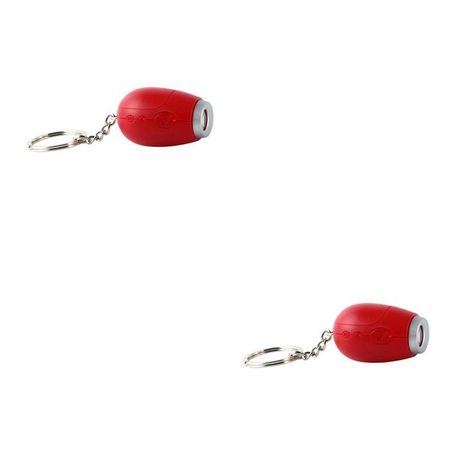 QualitChoice Portable Mini Temps Numérique Projection Horloge LED Lampe Torche avec Porte-Clés Rouge 2Set