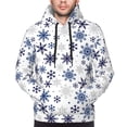 thumbnail image 3 of Zufioo blue Snowflake Prints Design Fleece Comfortable Hoodie for Mens,Sweatshirt for Men,Pullover Hooded Sweatshirt for Men -XX-Large, 3 of 5