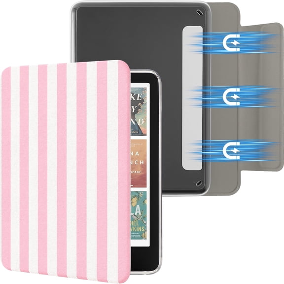 SESENSE Detachable Magnetic Case for 7'' Kindle Paperwhite 12th Gen 2024 and Kindle Colorsoft Signature Edition, Slim PU Shell Cover Case with Auto Wake/Sleep, Lavender Purple