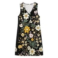 thumbnail image 4 of IUYRTFE Women's Sleeveless V Neck Floral Print Summer Dress with Pockets Loose Fit Casual Shift Tunic, 4 of 7