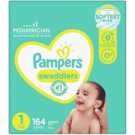 UPC: 0037000831822 | Pampers Swaddlers Diapers Size 1 164 Count (Select for More Options)