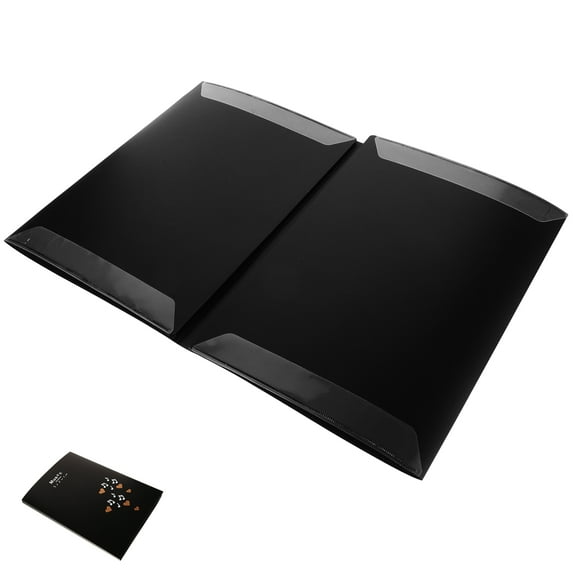 WRISTBIQUE Music Score Folder Sheet Music Storage Folder Plastic Black for Musicians Company 1Pcs