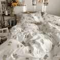 thumbnail image 3 of Cream White Love Hearts Quilt Cover Single Double Full Queen Size Sheet  Pillowcases Bedding Set INS Korea Style Soft Polyester, 3 of 7