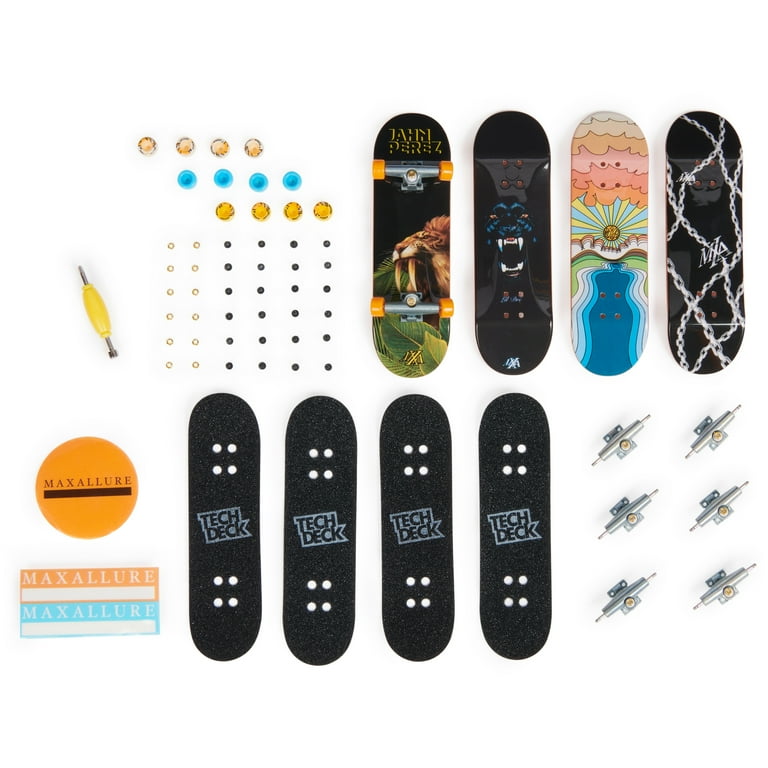Tech Deck, Ultra DLX Fingerboard 4-Pack, Maxallure