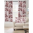 thumbnail image 2 of Fsddascl Red Botanical Blackout Curtains for Bedroom/Living Room, Thermal Insulated Kitchen Curtains, Vintage Nature Flower Floral Grommet Darkening Window Treatment Drapes 52"x45"x2, 2 of 8