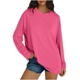 thumbnail image 3 of AherBiu Oversized Tops for Women Long Sleeve T Shirts Casual Loose Spring Fall Pullover Comfy Tees, 3 of 6
