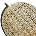 thumbnail image 2 of Benjara Metal Frame Globe Decor with Woven Rattan and Stable Base, Black and Brown, 2 of 3