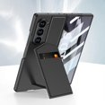 thumbnail image 1 of Z Fold 6 Leather Case with Card Holder, Galaxy Z Fold 6 Flip Holster with HD Screen Film and Attached Card Slot,Magnetic Wallet Stand Cover, 1 of 5