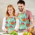 thumbnail image 3 of Pioneer Flower Floral Print Pattern Apron for Women and Men, Cotton Linen Waterproof with Pockets, Adjustable, 33x27 Inch for Kitchen, Gardening, BBQ, Salon, 3 of 6