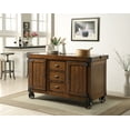 thumbnail image 2 of ACME Kabili 3-Drawer Wooden Kitchen Cart in Antique Tobacco, 2 of 3