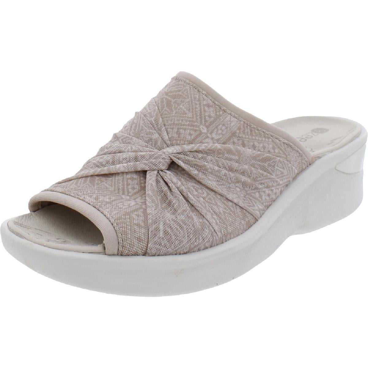 Bzees Womens Smile II Floral Print Slip On Wedge Sandals Walmart