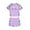Light Purple, variant on Tankini for Girls Two Piece Swimsuit Ruffle Floral Summer Girls' Children's Separate Round Neck Short Sleeved Swimsuit With Cow Shaped Heart Print On Both Sides Short Pants Set for 8-13 Years