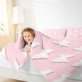 thumbnail image 3 of Erosebridal Cartoon Lightning Twin Comforter Sets,Pink And White Bedding Set For Girls Kids, Reversible 2 Pieces, 3 of 7