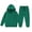 Green, variant on Girl's Boys 2Pcs Set Solid Color Long Sleeve Pullover Hooded Sweatshirt Set Sweatsuits and Casual Sweatpants with Pocket Outfits Tracksuit (White,150)