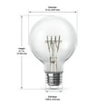 thumbnail image 3 of Feit Electric G25 3.8W (40W Equivalent) Clear Thin Filament LED Bulb Daylight 5000K Globe Shape, 3 of 7