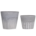 thumbnail image 1 of Collection de Tendances Urbaines 58100 Ciment Rond Pot avec Corps Design Fissuré et Fond Conique Lavé Finition - Gris, 1 of 1